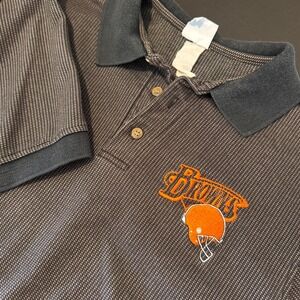 Vintage Cleveland Browns Polo Shirt True Fan Sportswear Embroidered‎ Logo Small